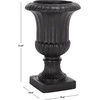 image:imageSAFAVIEH Outdoor Patio Furniture Collection  Durham Brown Magnesium Oxide Pedestal Planter Pot Rustic WeatherResistant Garden Urn PAT5045BBlack