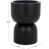 image:imageSAFAVIEH Outdoor Patio Furniture Collection  Ricco Beige Ficonstone Pedestal Planter Pot Modern Plant Container Fully Assembled PAT1546BBlack