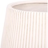 image:imageSAFAVIEH Outdoor Patio Furniture Collection  Sara Black Planter Pot Set of 3 Fiber Clay Decorative Planters Ribbed Rounded Design Indoor amp Outdoor Accent PAT4601ASET3Beige