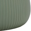 image:imageSAFAVIEH Outdoor Patio Furniture Collection  Sara Black Planter Pot Set of 3 Fiber Clay Decorative Planters Ribbed Rounded Design Indoor amp Outdoor Accent PAT4601ASET3Green