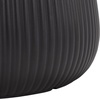 image:imageSAFAVIEH Outdoor Patio Furniture Collection  Sara Black Planter Pot Set of 3 Fiber Clay Decorative Planters Ribbed Rounded Design Indoor amp Outdoor Accent PAT4601ASET3Black
