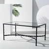 image:imageSafavieh American Homes Collection Matilda Gold Leaf Glass Couture Coffee TableBlack
