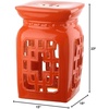image:imageSafavieh Beijing Filigree Ceramic Decorative Garden Stool OrangeOrange