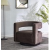 image:imageSafavieh Couture Edgar Velvet Swivel ChairDark Brown