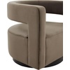 image:imageSafavieh Couture Edgar Velvet Swivel ChairDark Brown