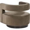 image:imageSafavieh Couture Edgar Velvet Swivel ChairDark Brown
