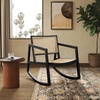 image:imageSafavieh Couture Perth Black and Natural Rattan Rocking ChairBlack  Natural