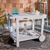 image:imageSafavieh Outdoor Collection Orland Natural Wood Tea Trolley CartGrey