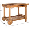 image:imageSafavieh Outdoor Collection Orland Natural Wood Tea Trolley CartNatural