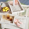 image:imageSafavieh Outdoor Collection Orland Natural Wood Tea Trolley CartWhite Wash