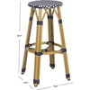 image:imageSafavieh PAT4018A Collection Kelsey Navy and White IndoorOutdoor Bar StoolNavy  White