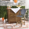 image:imageSafavieh PAT4019A Collection Gresley Navy and White IndoorOutdoor Stacking French Bistro Counter StoolNavy  White