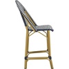 image:imageSafavieh PAT4019A Collection Gresley Navy and White IndoorOutdoor Stacking French Bistro Counter StoolNavy  White