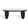 image:imageSAFAVIEH Couture Collection Hobbes Black Solid WoodMarble Top Coffee TableBlackWhite