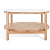 image:imageSAFAVIEH Couture Collection Karyna Natural Solid Wood RattanGlass Coffee TableClearNatural