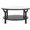 image:imageSAFAVIEH Couture Collection Puck BlackWhite Marble Top Round Coffee TableBlackWhite