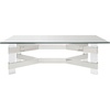image:imageSAFAVIEH Couture Home Collection Eugene SilverClear Acrylic Rectangle Coffee Table