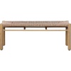 image:imageSAFAVIEH Couture Outdoor Patio Furniture Collection  Romona Tropical Bench Natural Brown Rectangular with Woven Seat Fully Assembled CPT4002ANatural