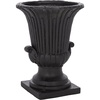 image:imageSAFAVIEH Outdoor  Atlas Brown Magnesium Oxide Urn Planter Pot  WeatherResistant Garden Planter with Drainage Hole for Patio Porch amp Entryway 189 W x 189 D x 248 H PAT5047BBlack