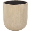 image:imageSAFAVIEH Outdoor  Cana Large Planter Pot with Drainage  Beige Cement amp Bamboo  Weather Resistant  Ideal for Patio Garden Backyard 193 Wx 193 D x 213 H PAT1405BBeige