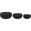 image:imageSAFAVIEH Outdoor Patio Furniture Collection  Anita Beige Planter Pot Set of 3 Fiber Clay Decorative Planters Ribbed Bowl Design Modern Indoor amp Outdoor Accent PAT4602BSET3Black