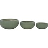 image:imageSAFAVIEH Outdoor Patio Furniture Collection  Anita Beige Planter Pot Set of 3 Fiber Clay Decorative Planters Ribbed Bowl Design Modern Indoor amp Outdoor Accent PAT4602BSET3Green