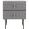 image:imageSafavieh Couture Home Neptune Glam White and Gold 2drawer Side TableGrey