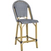 image:imageSafavieh PAT4019A Collection Gresley Navy and White IndoorOutdoor Stacking French Bistro Counter StoolNavy  White