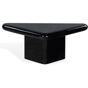 image:imageSAFAVIEH Couture Collection  Bellalynn Black Concrete Coffee Table 30 Triangle Accent Table Modern High Gloss Design SFV2618ABlack
