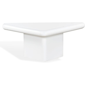 image:imageSAFAVIEH Couture Collection  Bellalynn Black Concrete Coffee Table 30 Triangle Accent Table Modern High Gloss Design SFV2618AWhite