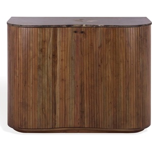 image:imageSAFAVIEH Couture Collection  Jamilah Brown 2Door 2Shelf Marble Top Chest Fully Assembled SFV5775ABrown