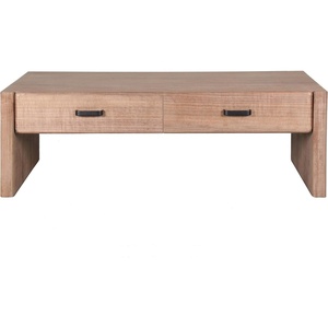 image:imageSAFAVIEH Couture Collection  Wynnrosa Natural Coffee Table 2 Drawers for Storage Modern Rectangular Accent Table Fully Assembled SFV3008AWalnut