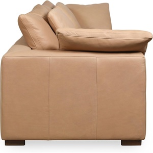 image:imageSAFAVIEH Couture Collection Blanca Brown Italian Leather Sofa Couch Fully AssembledBrown