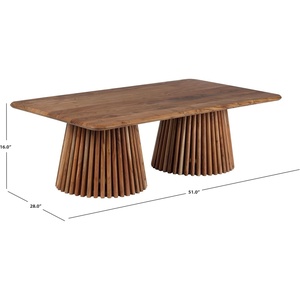 image:imageSAFAVIEH Couture Collection Penelope Natural Solid Wood Coffee Table