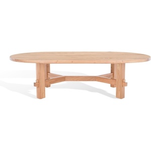 image:imageSAFAVIEH Couture Collection Tabytha Farmhouse Natural Solid Wood Oval Coffee TableNatural