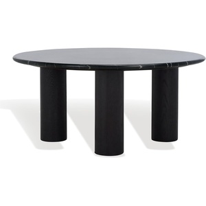 image:imageSAFAVIEH Couture Collection Tylee Black Solid WoodMarble Coffee TableBlackBlack