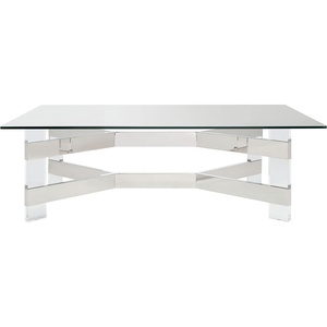 image:imageSAFAVIEH Couture Home Collection Eugene SilverClear Acrylic Rectangle Coffee Table