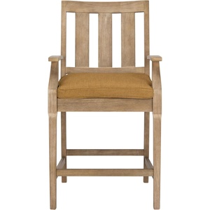 image:imageSAFAVIEH Couture Outdoor Collection San Salvador NaturalBrown 25inch Seat Height Counter Stool Set of 2NaturalBrown