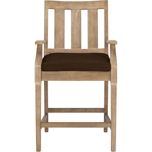 image:imageSAFAVIEH Couture Outdoor Collection San Salvador NaturalBrown 25inch Seat Height Counter Stool Set of 2NaturalDark Brown