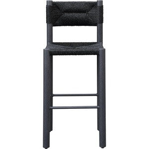 image:imageSAFAVIEH Couture Outdoor Patio Furniture Collection  Romona Tropical Bar Stool Set of 2 Brown Woven Rattan Design 30Inch Fully Assembled CPT4001BBlack