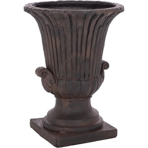 image:imageSAFAVIEH Outdoor  Atlas Brown Magnesium Oxide Urn Planter Pot  WeatherResistant Garden Planter with Drainage Hole for Patio Porch amp Entryway 189 W x 189 D x 248 H PAT5047BBrown