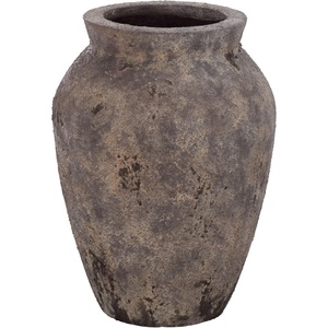 image:imageSAFAVIEH Outdoor  Bolton Planter Pot with Drainage  Antique White Ficonstone Cement  Weather Resistant  Ideal for Patio Garden Backyard 116 Wx 116 D x 157 H PAT1555BAntique Brown