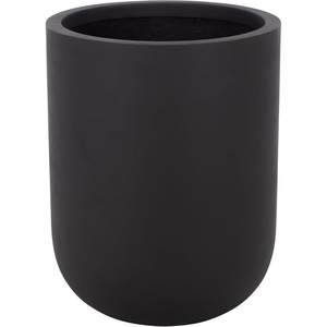 image:imageSAFAVIEH Outdoor  Ethan Planter Pot with Drainage  Beige Fiberstone  Weather Resistant  Ideal for Patio Garden Backyard 181 Wx 181 D x 236 H PAT1400BBlack