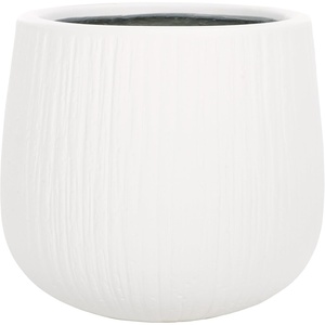 image:imageSAFAVIEH Outdoor  Francia White Concrete Ficonstone Planter Pot with Drainage Hole Frost Resistant Garden Planter for Patio Deck Indoor Outdoor Use 157 W x 157 D x 14 H PAT1523CWhite