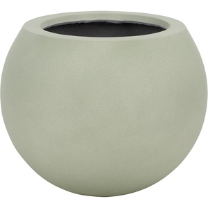 image:imageSAFAVIEH Outdoor  Kenslia Sage Green Ficonstone Planter Pot with Drainage Hole Frost Resistant Decorative Orb Planter for Patio Deck Garden 157 W x 157 D x 127 H PAT1518ESage