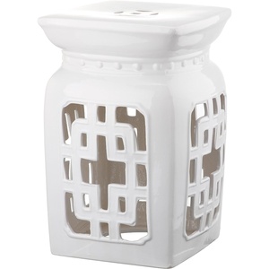 image:imageSafavieh Beijing Filigree Ceramic Decorative Garden Stool OrangeAntique White