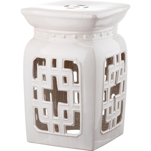 image:imageSafavieh Beijing Filigree Ceramic Decorative Garden Stool OrangeCream