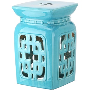 image:imageSafavieh Beijing Filigree Ceramic Decorative Garden Stool OrangeLight Blue