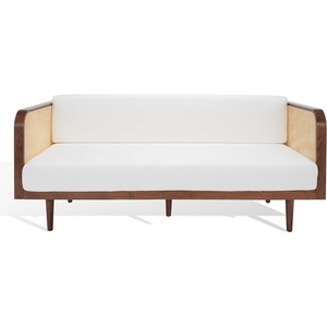 image:imageSafavieh Couture Helena French MidCentury Natural and Beige Rattan DaybedWalnutNatural