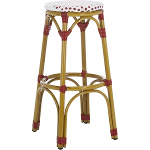 image:imageSafavieh Home Collection Kipnuk GreyampWhite Indoor Outdoor BarstoolRed  White